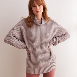 Aerie Oversized Chenille Turtleneck Sweater